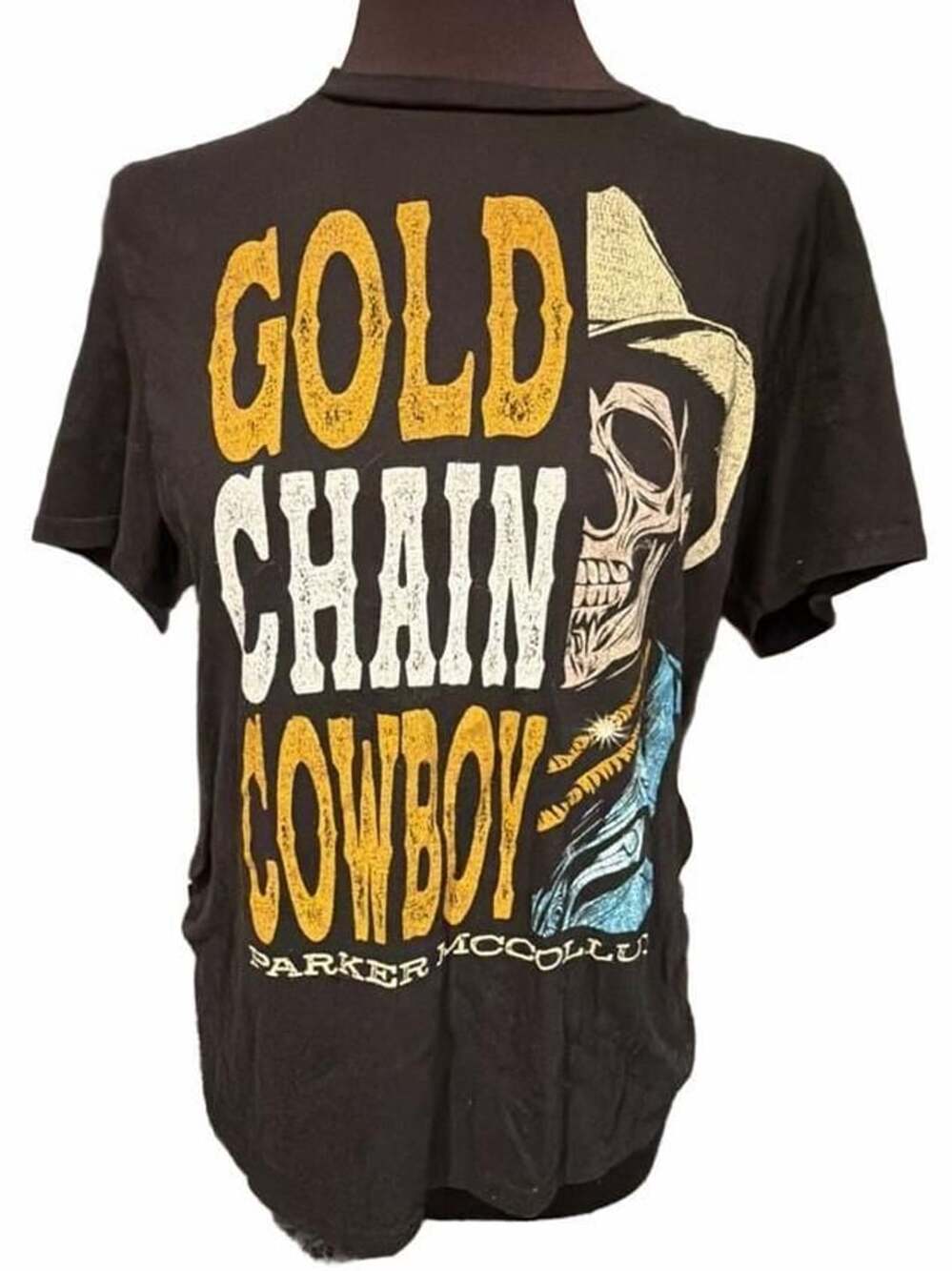 Parker McCollum Gold Chain Cowboy Tour Country Music Graphic T-Shirt